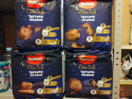 Ночные Huggies elite soft 3,4,5,6