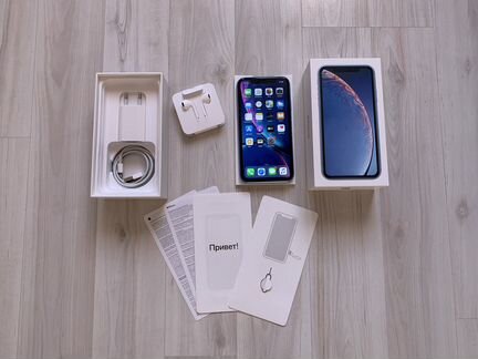 iPhone XR 64gb Ростест синий полный комплект