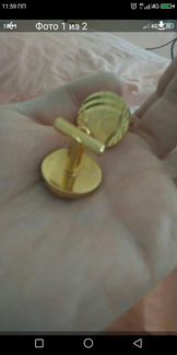 Запонки и заколка позолоченные