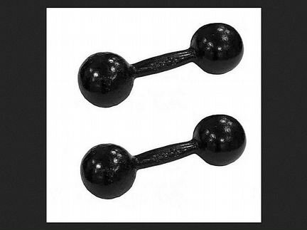 Гантели литые чугунные по 4 кг - (Новые)