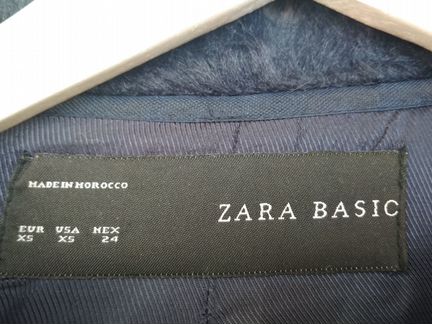 Стильный полушубок/меховая куртка zara, р.42