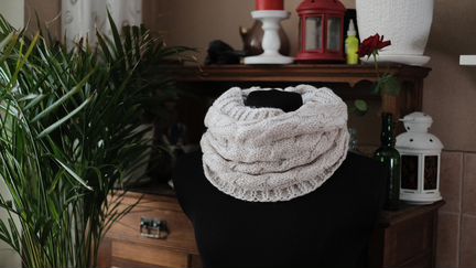 Шерстяной теплый снуд шарф-труба