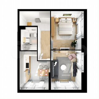 2-к квартира, 52.4 м², 18/32 эт.