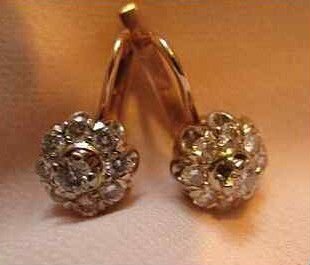 Новый Золотой Комплект Малинка с бриллиантами