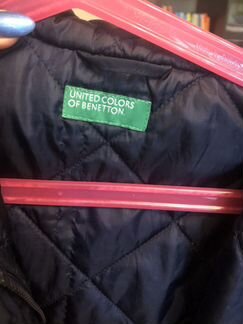 Куртка для девочки benetton р120 темно синий