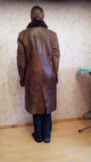 Продам зимнее кожаное пальто