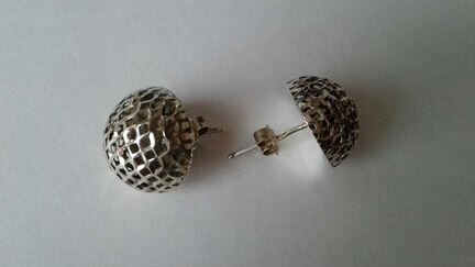 Серьги серебро 925 пусеты гвоздики серебряные