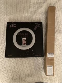 Кольцевая лампа со штативом, диаметр 36 с пультом