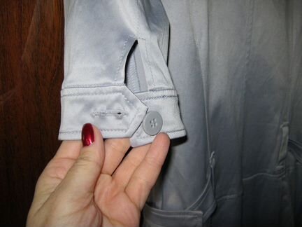 Светло-серое платье Sela (смесовый хб)