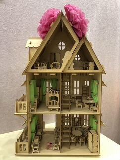 Игрушечный дом с мебелью