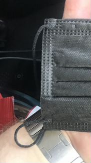 Резинка для медицинских масок чёрная РФ