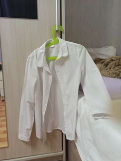 Рубашка белая блузка школьная для девочек в школу