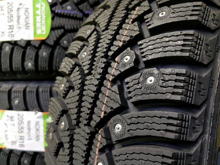 Pезина 205/55 R16 зимняя шипы Nokian новая