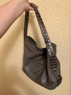 Сумка женская кожаная серая