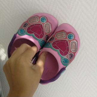 Crocs кроксы детские мигающие р. C8
