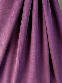 Портьера ворсовая замша сливовый цвет