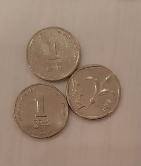 Монеты Израиля:1/2 нов шек, 10Агорот,1 нов шек