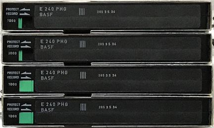 Видеокассеты VHS basf E-240 Premium High Grade