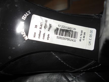 Черные кожаные туфли на каблуке Италия Oasis 39