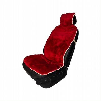 Накидка меховая стриженная красная