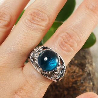 Перстень Змеи (бирюзовое стекло)