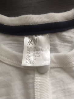 Лонгслив для мальчика H&M, размер 74