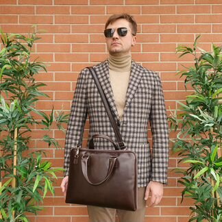 Новая сумка мужская из натуральной кожи Италия