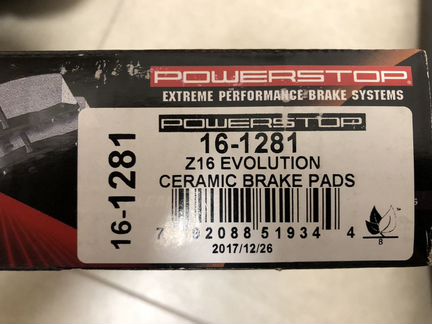 Power Stop 16-1281 Z16 Evolution Задние Керамическ