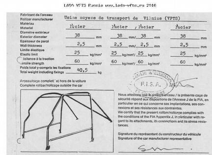 Болтовой каркас vfts в ваз 2105-07