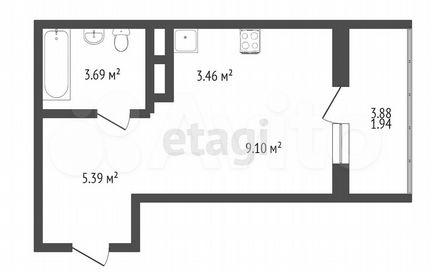 Квартира-студия, 23.6 м², 5/14 эт.