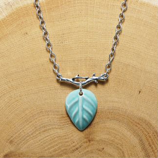 Колье Мятный листик