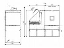 Покрасочная камера с водяной завесой чертеж