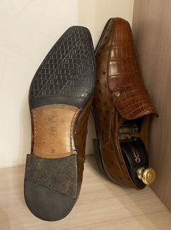 Туфли zilli крокодил страус оригинал,43 размер