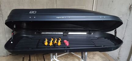 Автобокс на 420 литров черный карбон №3147