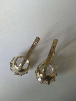 Серьги серебро 875 Горный хрусталь