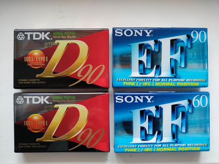 Аудиокассеты Sony и TDK (4 шт.)