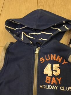 Безрукавка/жилетка синяя хлопок на безрукавка хб с