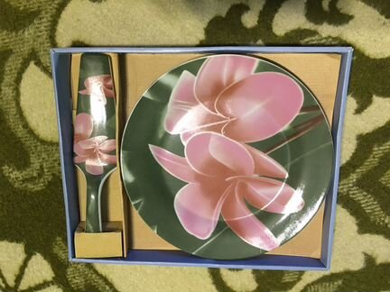 Тарелка для торта с лопаткой