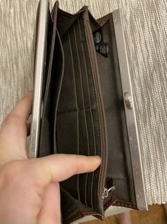 Кошелёк Fossil, коричневый. Б/у без дефектов