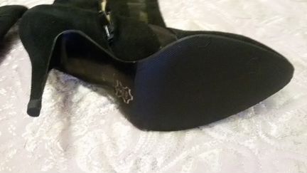 Сапоги замшевые