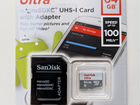 Карта Microsd SanDisk Ultra 64gb новая