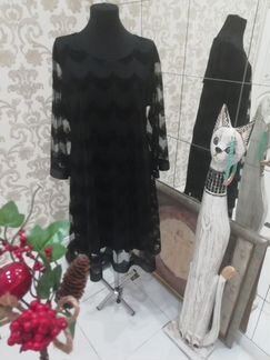 Платье Италия сеточка с кружевом вискоза 48-52