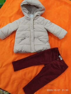 Куртка Zara + джинсы Zara р. 86