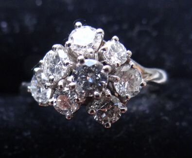 Кольцо Золото 750 Бриллианты 1 карат 16,5 размер