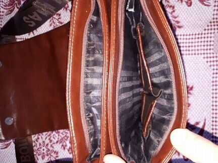 Сумка мужская кожзам через плечо