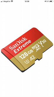 Карта памяти microSD Sandisk Extreme 128Gb